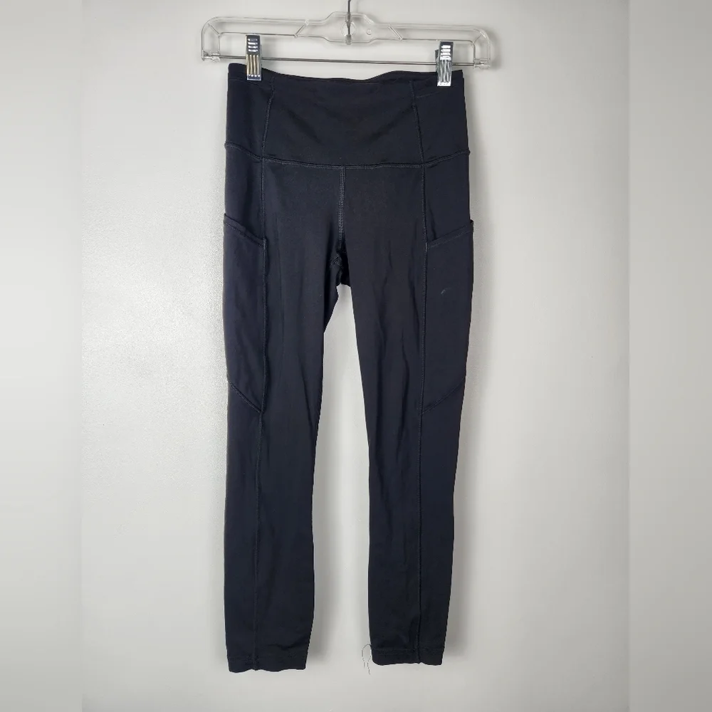 Lululemon Fast And Free Leggings Black High Rise Size 4